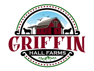 Griffin Hall Farms logo design by DreamLogoDesign