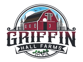 Griffin Hall Farms logo design by DreamLogoDesign