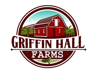 Griffin Hall Farms logo design by DreamLogoDesign