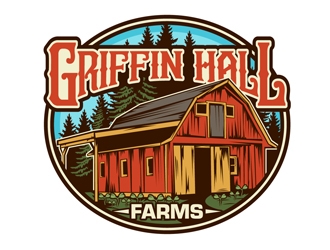 Griffin Hall Farms logo design by DreamLogoDesign