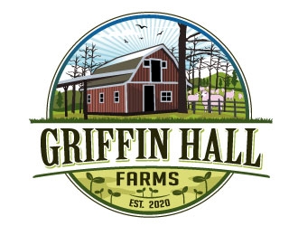 Griffin Hall Farms logo design by Suvendu