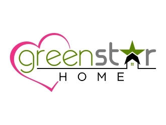 Green Star Home logo design by dibyo