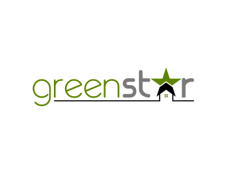 Green Star Home logo design by hopee