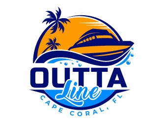 Outta Line      Cape Coral, FL logo design by MonkDesign