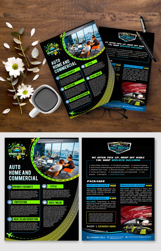 All Around Window Tinting  logo design by Boomstudioz