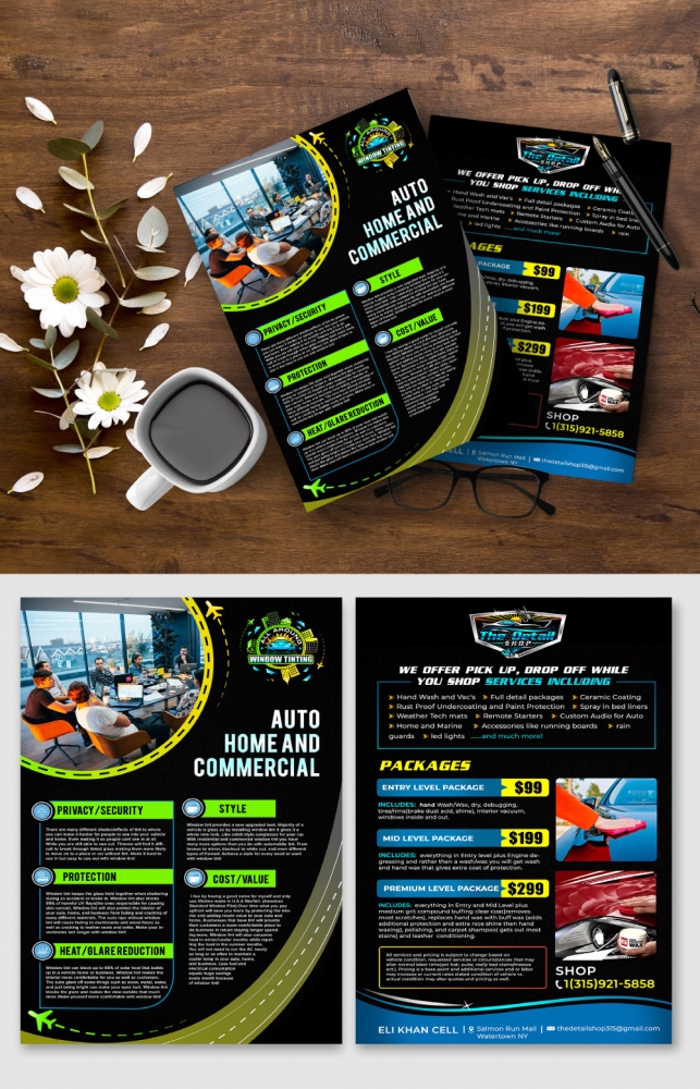 All Around Window Tinting  logo design by Boomstudioz