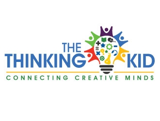 The Thinking Kid logo design by invento