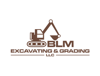 BLM Excavating & Grading LLC logo design by rief