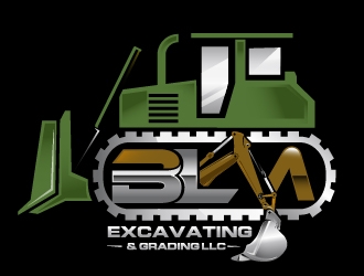 BLM Excavating & Grading LLC logo design by Suvendu