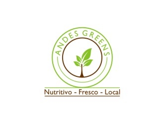 Company name: ANDES GREENS . Slogan: Nutritivo - Fresco - Local logo design by bricton