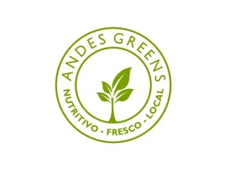 Company name: ANDES GREENS . Slogan: Nutritivo - Fresco - Local logo design by bricton