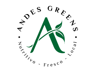 Company name: ANDES GREENS . Slogan: Nutritivo - Fresco - Local logo design by Coolwanz