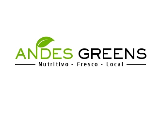 Company name: ANDES GREENS . Slogan: Nutritivo - Fresco - Local logo design by gilkkj