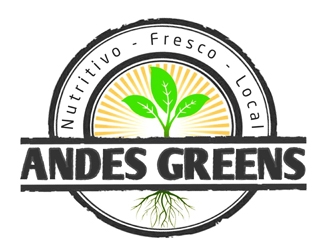 Company name: ANDES GREENS . Slogan: Nutritivo - Fresco - Local logo design by nikkl