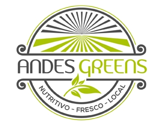 Company name: ANDES GREENS . Slogan: Nutritivo - Fresco - Local logo design by MAXR