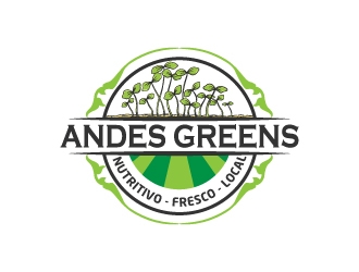 Company name: ANDES GREENS . Slogan: Nutritivo - Fresco - Local logo design by kasperdz