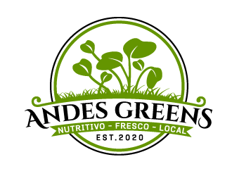 Company name: ANDES GREENS . Slogan: Nutritivo - Fresco - Local logo design by Suvendu