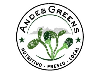 Company name: ANDES GREENS . Slogan: Nutritivo - Fresco - Local logo design by Suvendu