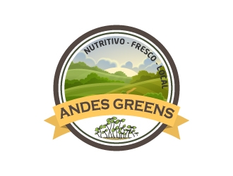 Company name: ANDES GREENS . Slogan: Nutritivo - Fresco - Local logo design by kasperdz