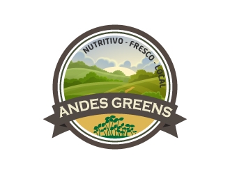 Company name: ANDES GREENS . Slogan: Nutritivo - Fresco - Local logo design by kasperdz