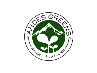 Company name: ANDES GREENS . Slogan: Nutritivo - Fresco - Local logo design by yans