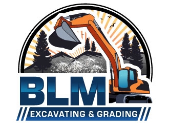 BLM Excavating & Grading LLC logo design by Suvendu