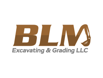 BLM Excavating & Grading LLC logo design by Gwerth