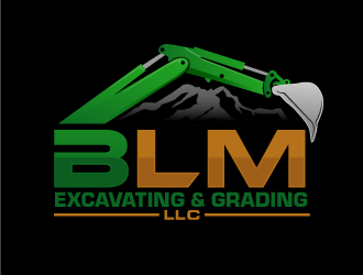 BLM Excavating & Grading LLC logo design by THOR_