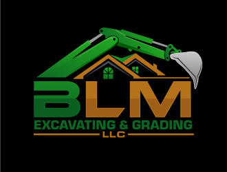 BLM Excavating & Grading LLC logo design by THOR_