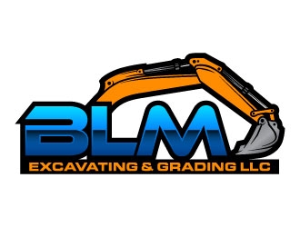 BLM Excavating & Grading LLC logo design by daywalker