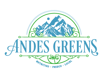 Company name: ANDES GREENS . Slogan: Nutritivo - Fresco - Local logo design by Ultimatum