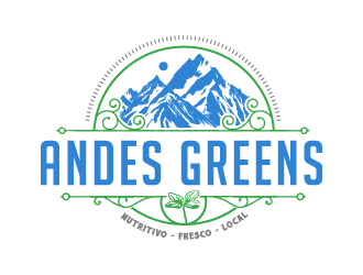 Company name: ANDES GREENS . Slogan: Nutritivo - Fresco - Local logo design by Ultimatum