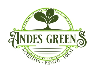 Company name: ANDES GREENS . Slogan: Nutritivo - Fresco - Local logo design by b3no