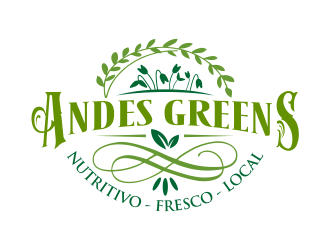 Company name: ANDES GREENS . Slogan: Nutritivo - Fresco - Local logo design by Gwerth