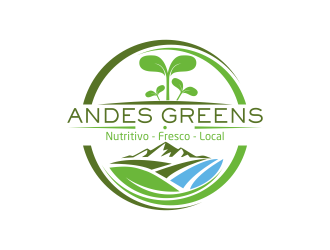 Company name: ANDES GREENS . Slogan: Nutritivo - Fresco - Local logo design by qqdesigns