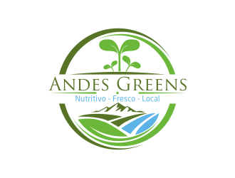 Company name: ANDES GREENS . Slogan: Nutritivo - Fresco - Local logo design by qqdesigns