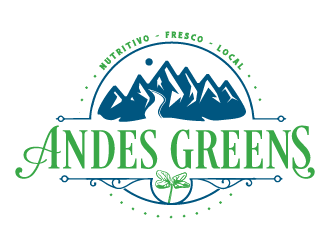 Company name: ANDES GREENS . Slogan: Nutritivo - Fresco - Local logo design by Ultimatum