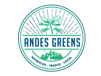 Company name: ANDES GREENS . Slogan: Nutritivo - Fresco - Local logo design by Ultimatum