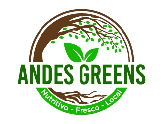 Company name: ANDES GREENS . Slogan: Nutritivo - Fresco - Local logo design by iamjason