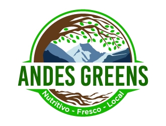 Company name: ANDES GREENS . Slogan: Nutritivo - Fresco - Local logo design by iamjason