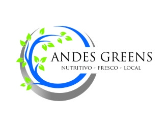 Company name: ANDES GREENS . Slogan: Nutritivo - Fresco - Local logo design by jetzu