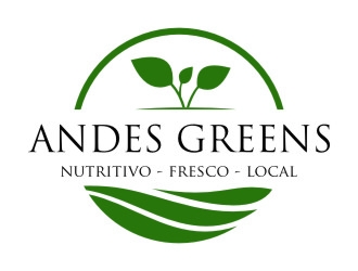 Company name: ANDES GREENS . Slogan: Nutritivo - Fresco - Local logo design by jetzu