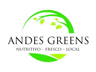 Company name: ANDES GREENS . Slogan: Nutritivo - Fresco - Local logo design by jetzu