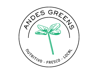 Company name: ANDES GREENS . Slogan: Nutritivo - Fresco - Local logo design by Ultimatum