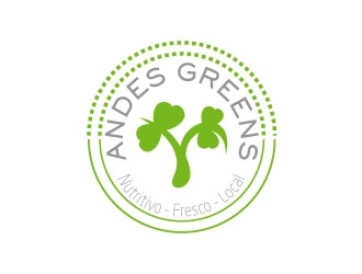 Company name: ANDES GREENS . Slogan: Nutritivo - Fresco - Local logo design by Soufiane