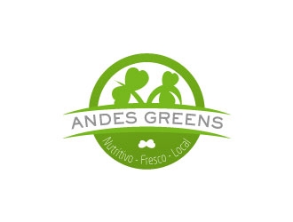 Company name: ANDES GREENS . Slogan: Nutritivo - Fresco - Local logo design by Soufiane