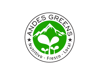 Company name: ANDES GREENS . Slogan: Nutritivo - Fresco - Local logo design by yans