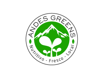 Company name: ANDES GREENS . Slogan: Nutritivo - Fresco - Local logo design by yans