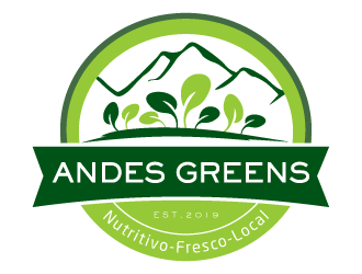 Company name: ANDES GREENS . Slogan: Nutritivo - Fresco - Local logo design by akilis13