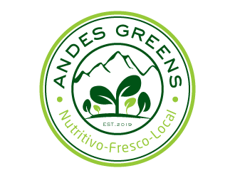 Company name: ANDES GREENS . Slogan: Nutritivo - Fresco - Local logo design by akilis13